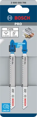 Hojas de sierra de calar Bosch PRO Alu T127D 100 mm 2 uds.
