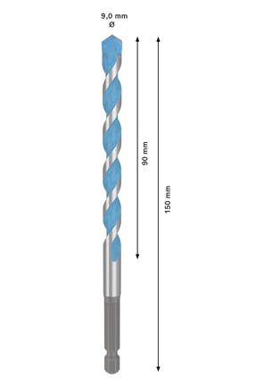 Broca multiconstrucción Bosch EXPERT HEX-9 9x150 mm.
