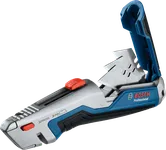 Cuchillo retráctil universal para alfombras Bosch con cuchillas de repuesto.