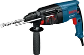 Taladro percutor rotativo Bosch GBH 2-26 DRE con empuñadura lateral.