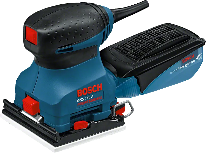 Lijadora orbital Bosch GSS 140 A con sistema de microfiltro.