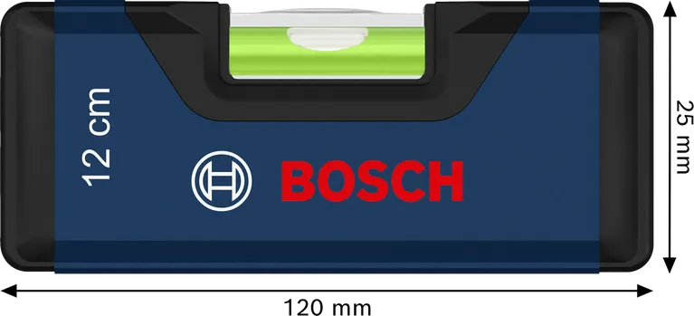 Nivel de burbuja compacto Bosch Box Level de 12 cm.