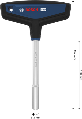 Destornillador de punta con asa en T PRO