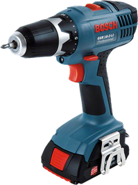 Taladro inalámbrico Bosch GSR 18-2-LI con diseño compacto.