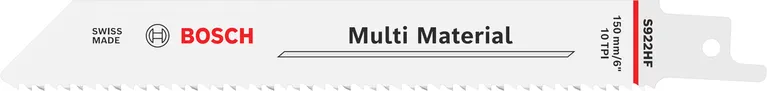 Hoja de sierra bimetálica multimaterial Bosch S922HF.