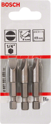 Puntas de destornillador extra duras Bosch de 1/4″.