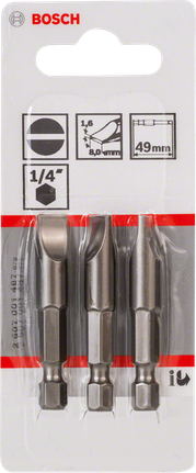 Puntas de destornillador extra duras Bosch de 49 mm.