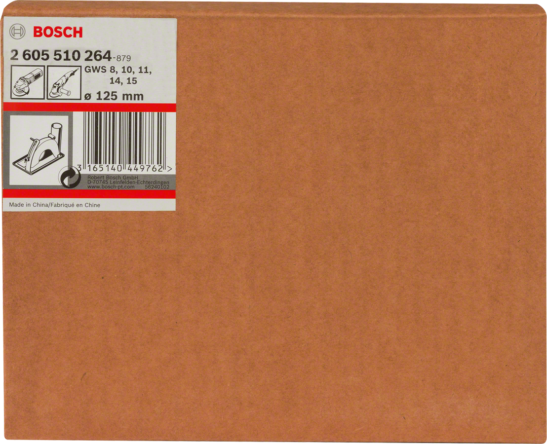 Guía de corte Bosch con salida de extracción de polvo.
