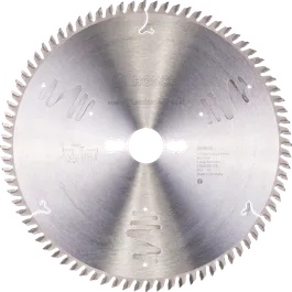 Hoja de sierra circular Bosch Expert para paneles laminados de 80 dientes.