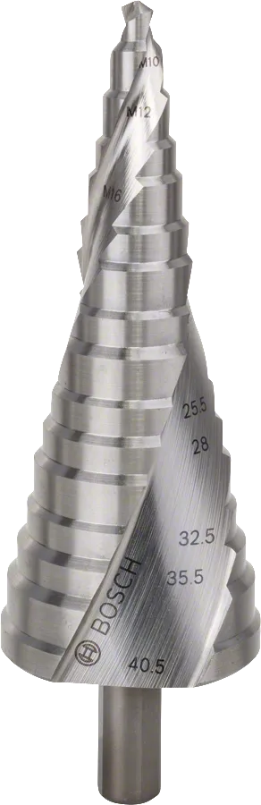 Broca escalonada Bosch HSS para agujeros M10-M40.