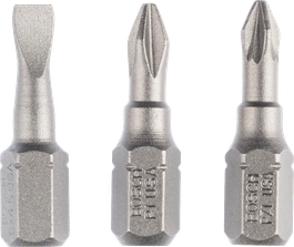 Juego de 3 puntas de destornillador Bosch , extra duras.