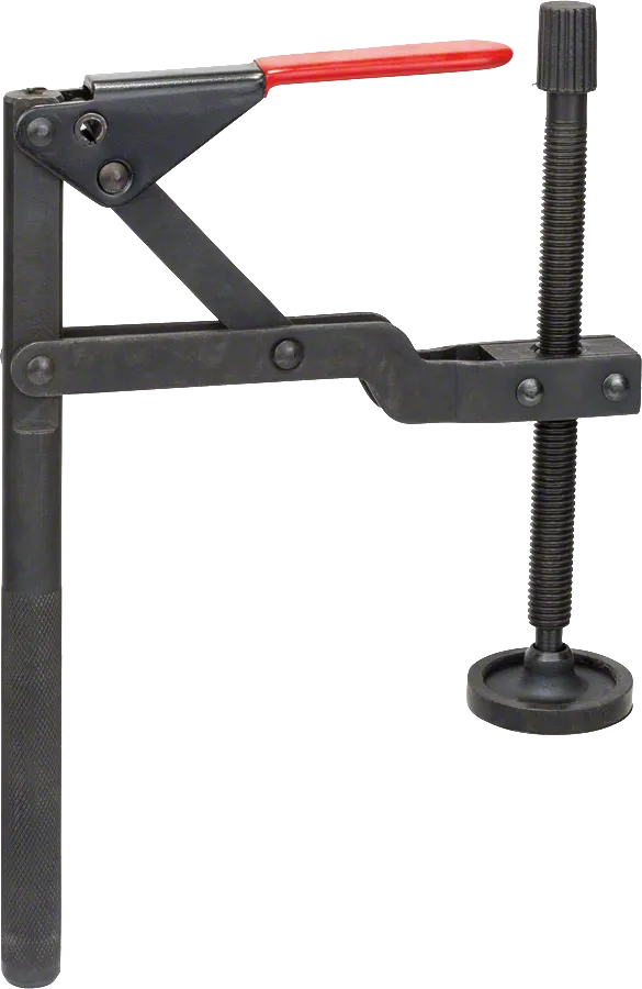Soporte de acción rápida vertical de Bosch para una sujeción segura.