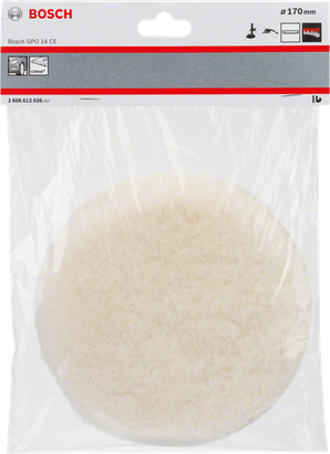 Disco de piel de cordero Bosch de 170 mm.