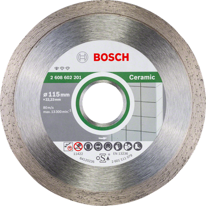 Bosch Profesional 2608602535 Estándar para disco de corte de diamante de  cerámica, plata/gris, 4.331 in