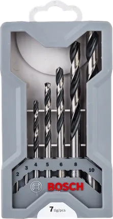 Juego de 7 brocas helicoidales Bosch HSS PointTeQ Mini-X-Line.