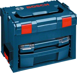 Caja de herramientas azul Bosch.