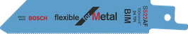 Hoja de sierra Bosch S 522 AF para cortar metal.