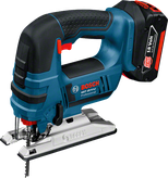 Sierra de calar inalámbrica Bosch GST 18 V-LI con batería de 18 V.