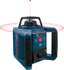 Herramienta de nivelación láser rotativa Bosch GRL 250 HV, alcance de 250 m.