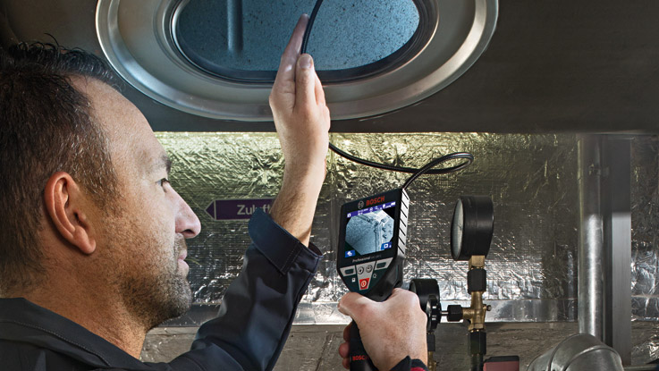 investigate cavities in suspended ceilings