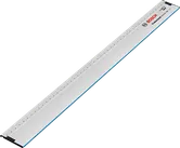 Metal guide rail accessory with measurement markings, designed for precise tool alignment.