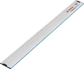Metal guide rail accessory with measurement markings, designed for precise tool alignment.