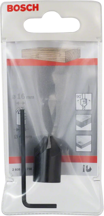 Bosch arbor-mounted countersink for brad point drill bits.
