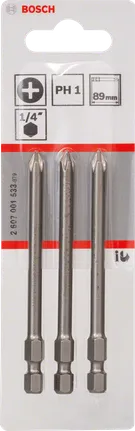 Bosch PH1 89mm extra hard screwdriver bits.