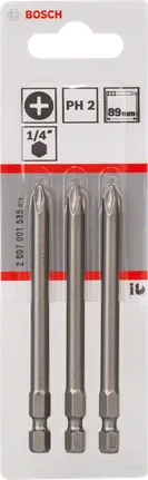 Bosch PH2 1/4″ screwdriver bits 89mm.