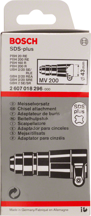 Bosch SDS-plus MV 200 chisel attachment.
