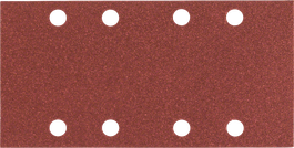 Bosch sanding sheet with eight dust extraction holes.