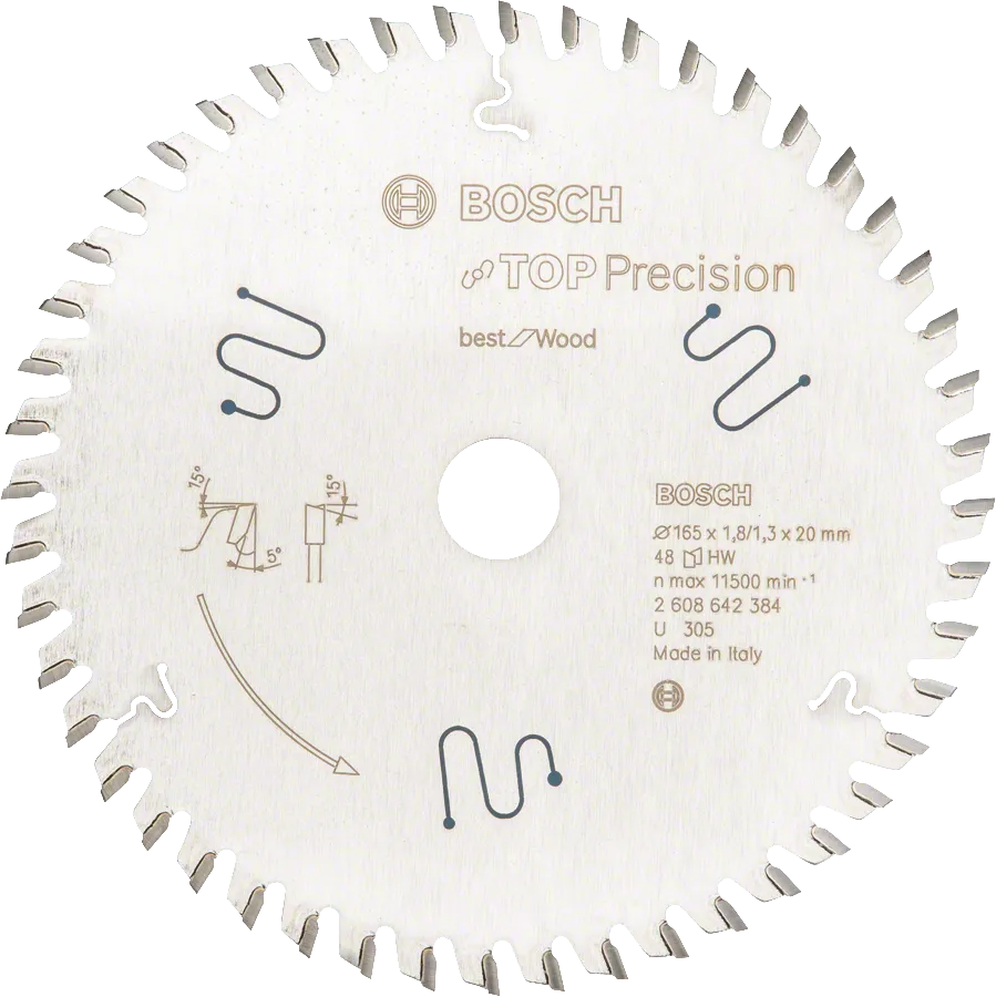 Bosch TOP Precision saw blade for wood cutting.