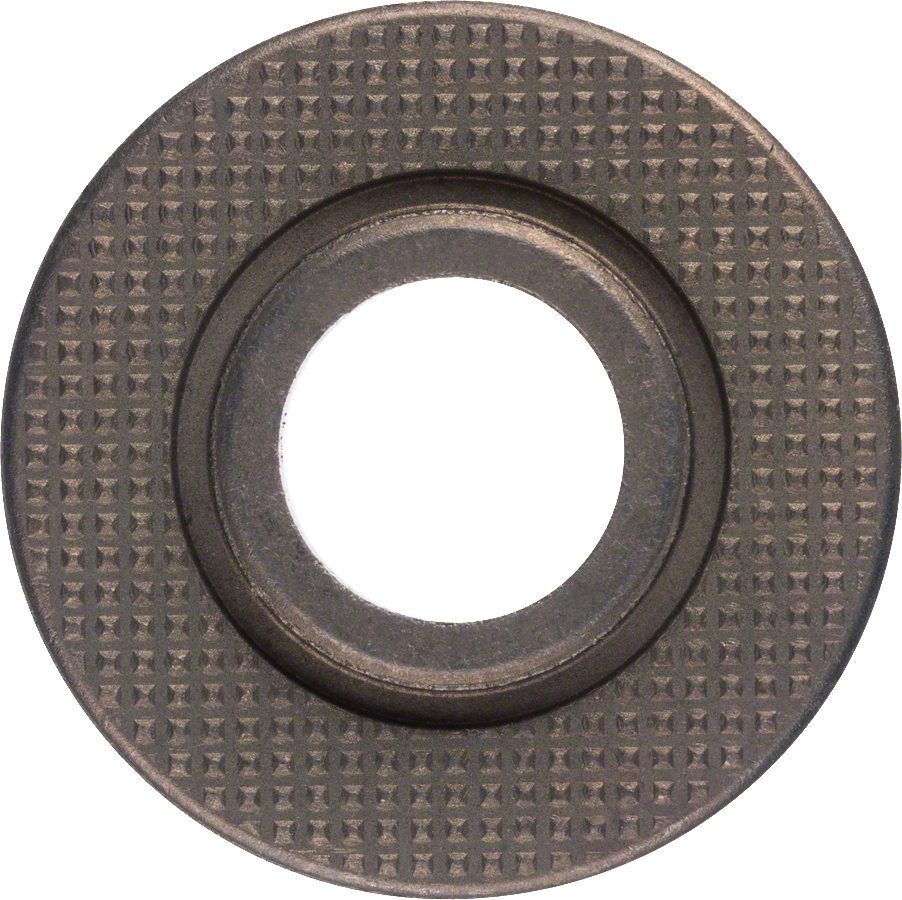 Bosch backing flange for secure disc attachment.