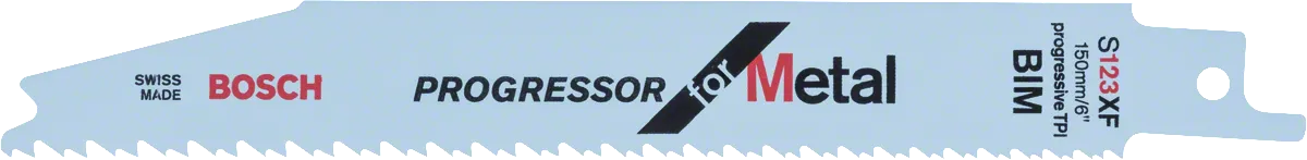 Bosch S 123 XF bi-metal reciprocating saw blade for metal.