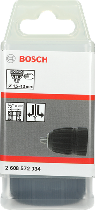 Bosch drill chuck 1.5–13 mm.