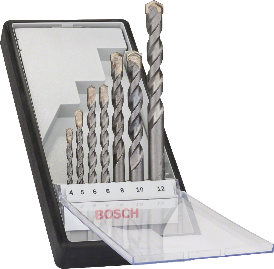 Bosch 7-piece Robust Line CYL-3 concrete drill bit set.