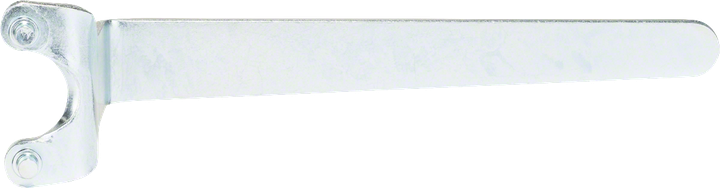 Bosch two-hole spanner bent at right angles.