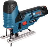Bosch GST 12V-70 cordless jigsaw with blade.