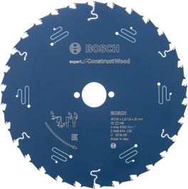 Bosch ConstructWood saw blade 230mm for wood cutting.