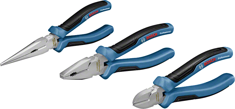 Bosch plier set with ergonomic handles.