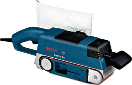 Bosch GBS 75 AE belt sander with dust bag.