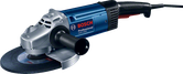 Blue Bosch angle grinder.