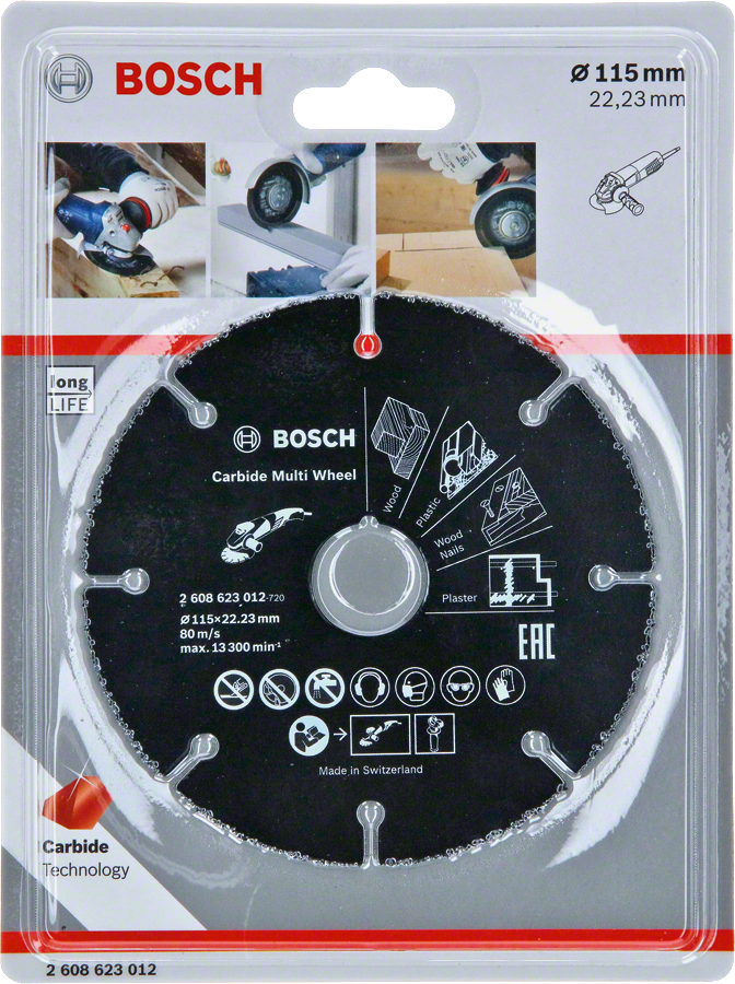 Bosch 115mm carbide multi wheel cutting disc.