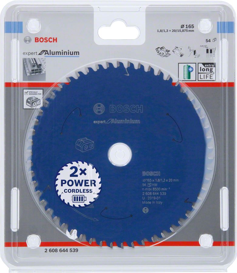 Bosch Expert for Aluminium circular saw blade for cordless saws.