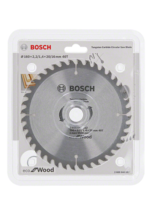 Bosch 160×2.2/1.4×20/16mm 40T circular saw blade.