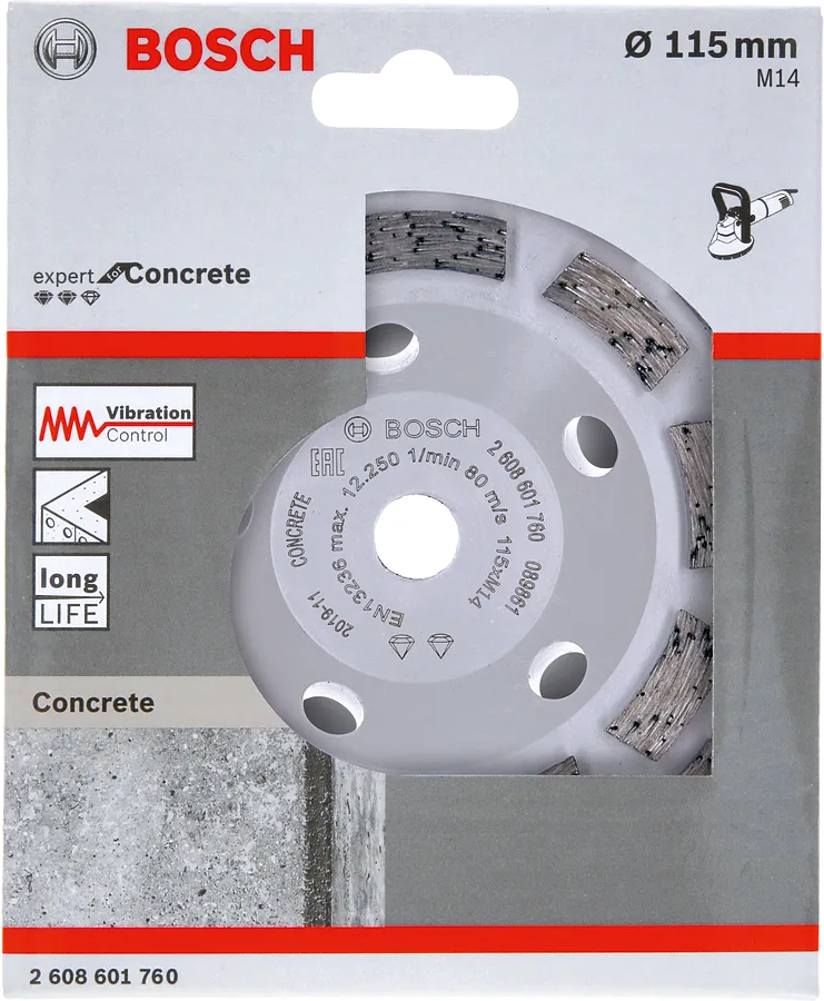 Bosch Diamond Grinding Head Expert for Concrete long life.