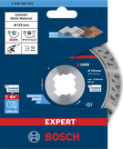 Bosch EXPERT MultiMaterial X-LOCK diamond cutting disc 125×22.23×2.4×12 mm.