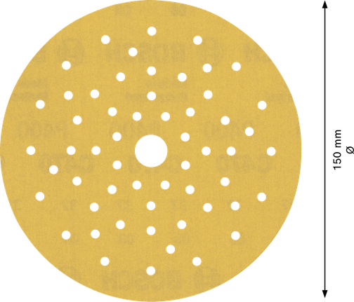 Bosch EXPERT C470 150mm multihole G400 sandpaper disc.