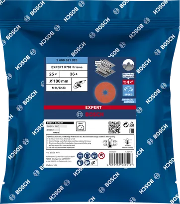 Bosch EXPERT R782 Prisma Ceramic Fibre Disc 180 mm.