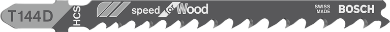 Bosch T144D jigsaw blade for fast wood cutting.